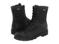 Stylish Bates Footwear Combat Boots for Men - 8 Durashocks Lace-To-Toe Side Zip - Black On Sale